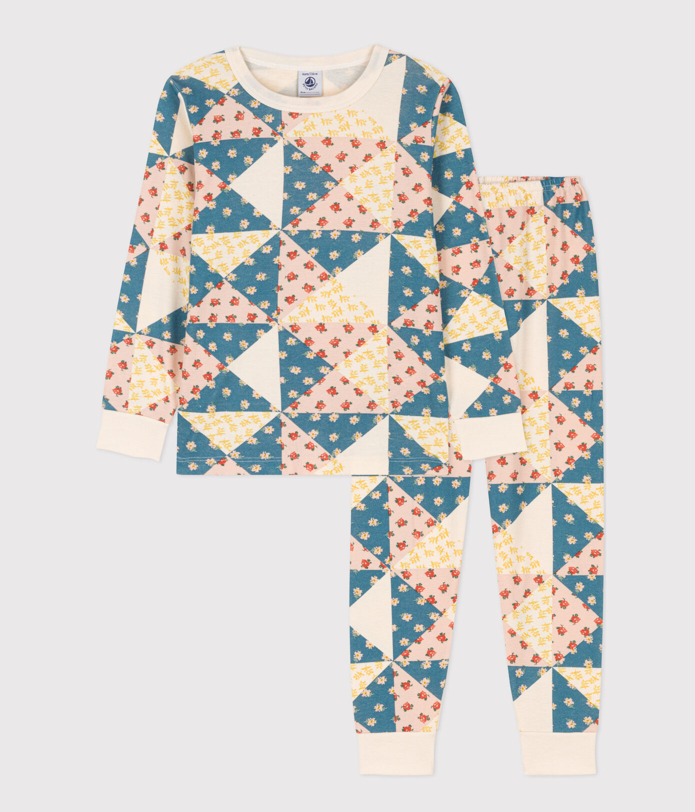 Pyjama patchwork petite fille en coton