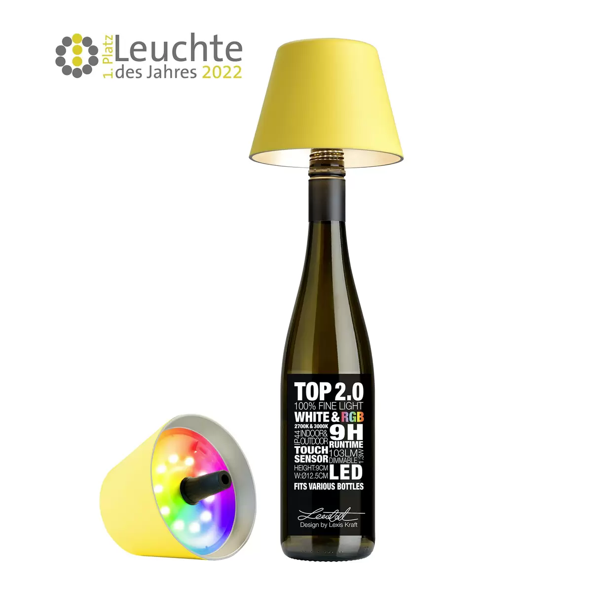 Tischleuchte Sompex Top Lampe 2.0 gelb braun,gelb