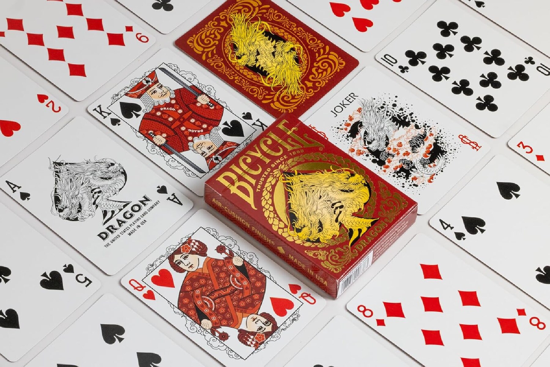Bicycle® Kartendeck - Red Dragon Kartenspiel Spielkarten Pokerkarten