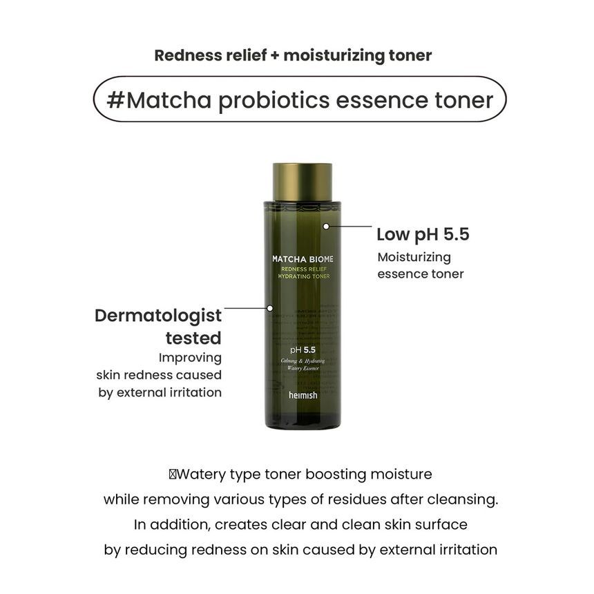 heimish - Matcha Biome Redness Relief Hydrating Toner