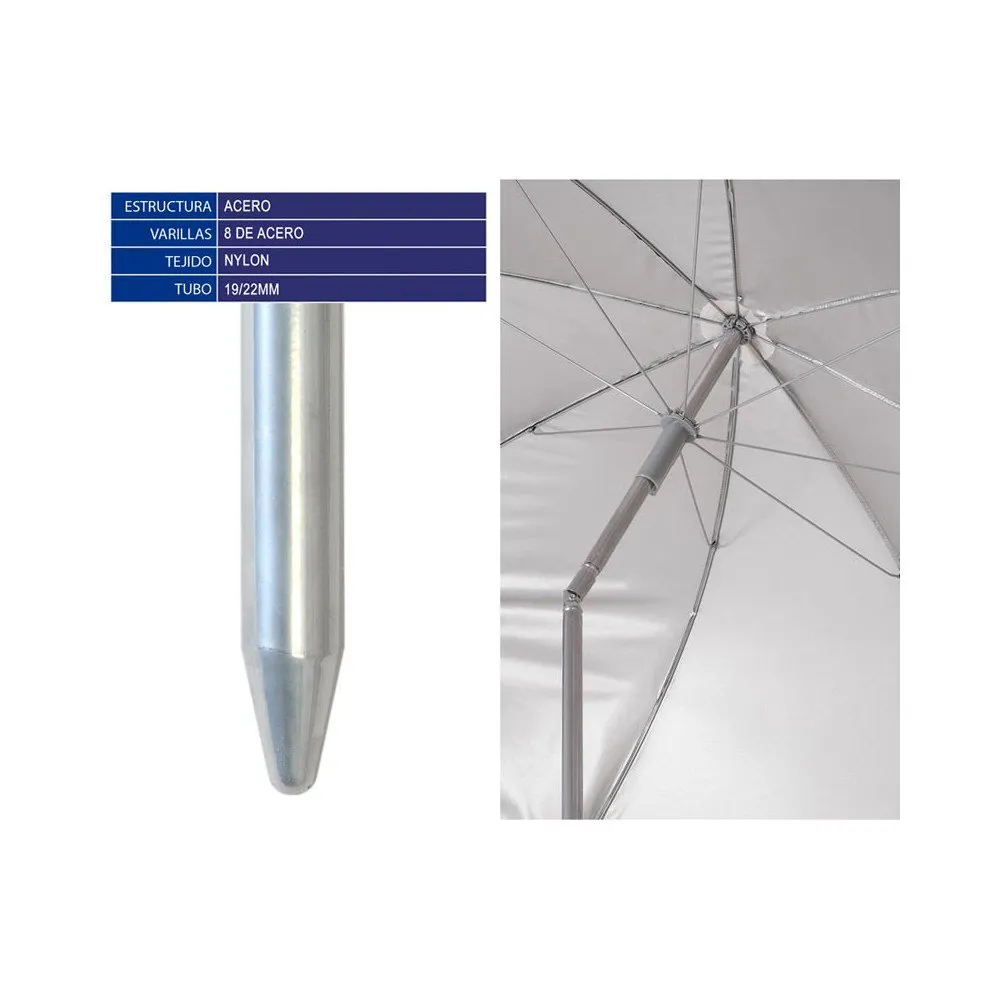 Atosa 180 cm Orientable Metal Nylon Upf 19/22 mm Sonnenschirm