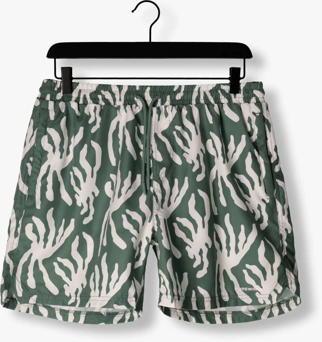 PUREWHITE olijf purewhite  swimshort with all over print