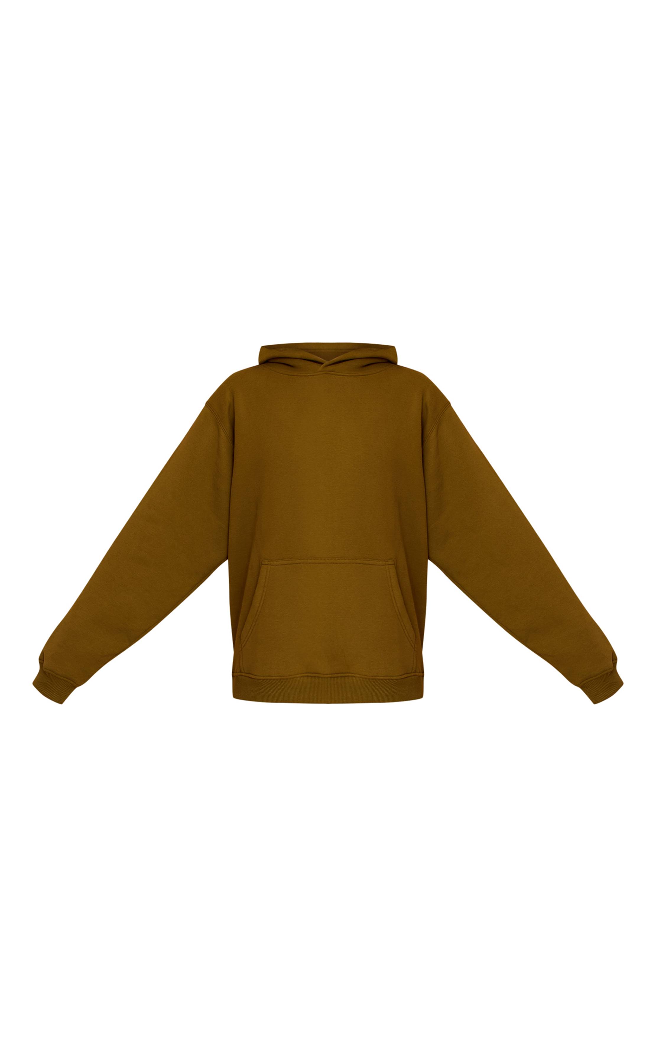 Vert Olive Sweat À Casynthétiqueche Oversize En Molleton