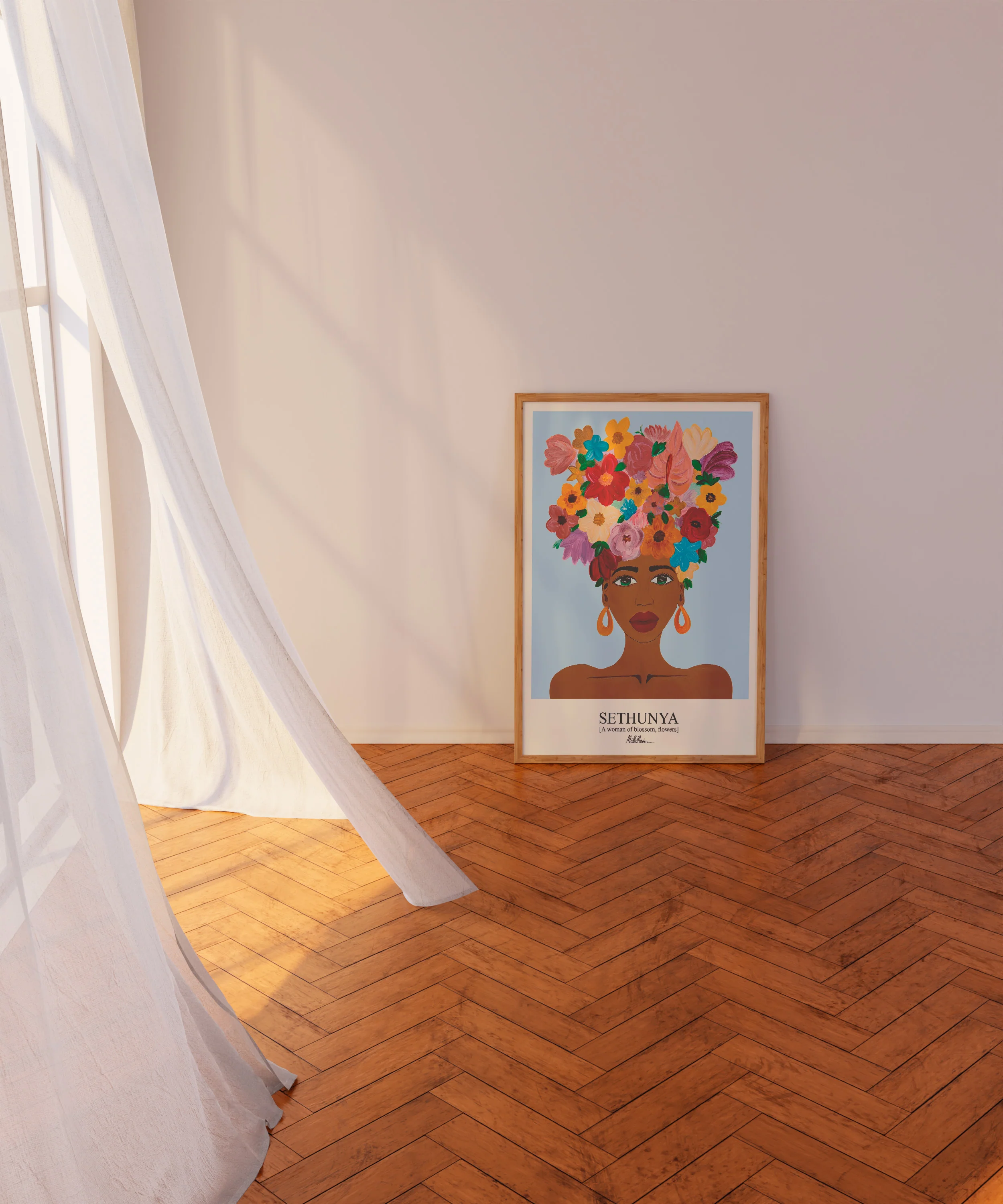 Poster & Frame  Morais Artworks Sethunya plakat - Blue
