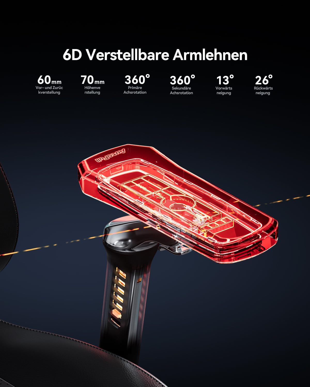 AutoFull M6 Pro 2.0 Gaming Stuhl | Weltweit erster Gaming Chair mit Belüftung & Heizung, 6D-Armlehnen, Dynamischer Lendenstütze & Fußstütze | Playseat für Gaming & Büro (Schwarz)