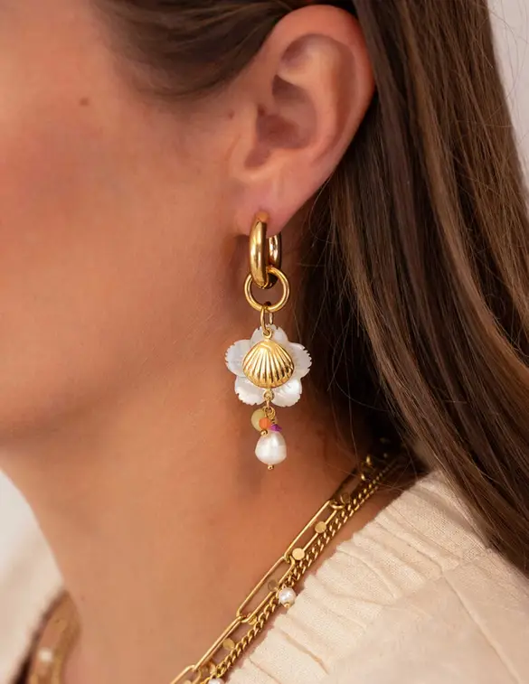 My Jewellery Fruits de Mer oorringen schelp MJ13167