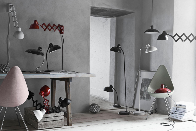 Fritz Hansen Kaiser Idell 6556-F vloerlamp olive green