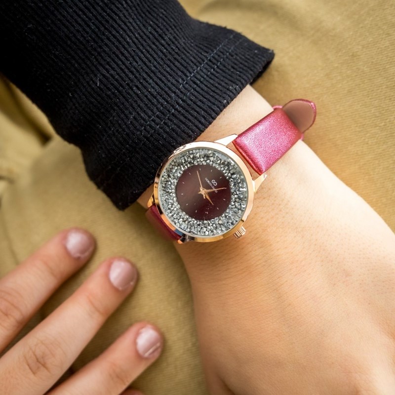 Montre Femme GIORGIO bracelet Cuir Violet
