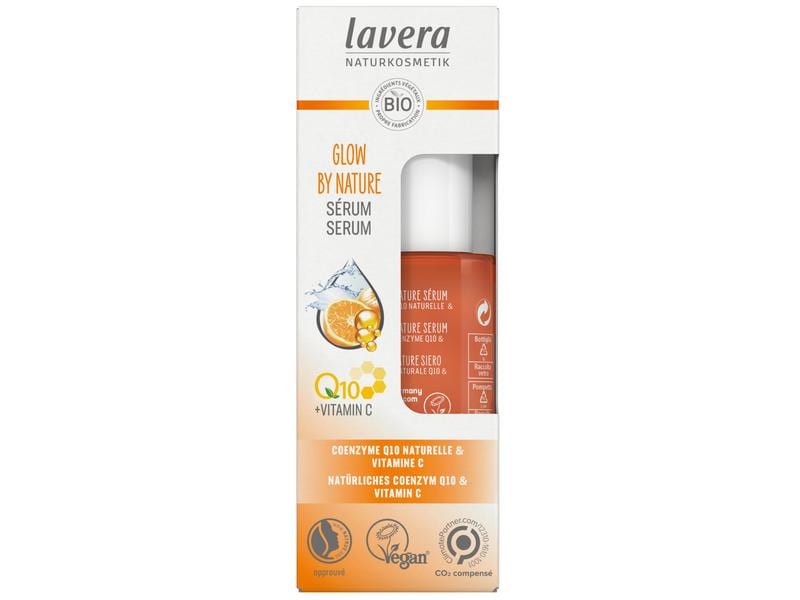 Lavera Gesichtsserum Glow by Nature Q10 30 ml1 Stück Natürliches Serum für eine straffere, strahlend schöne Haut