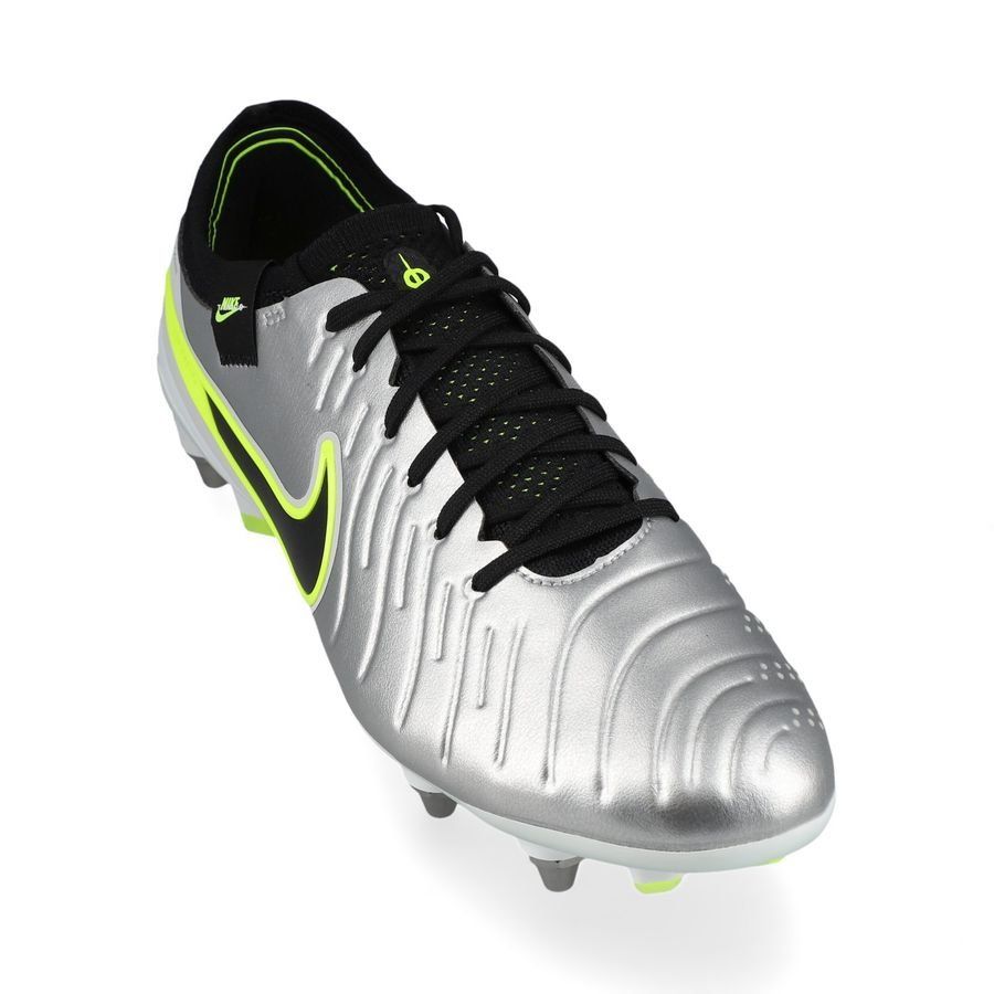 Nike Tiempo Legend 10 Elite SG-PRO ÉDITION JOUEUR Mad Voltage - Argenté/Noir/Jaune Fluo