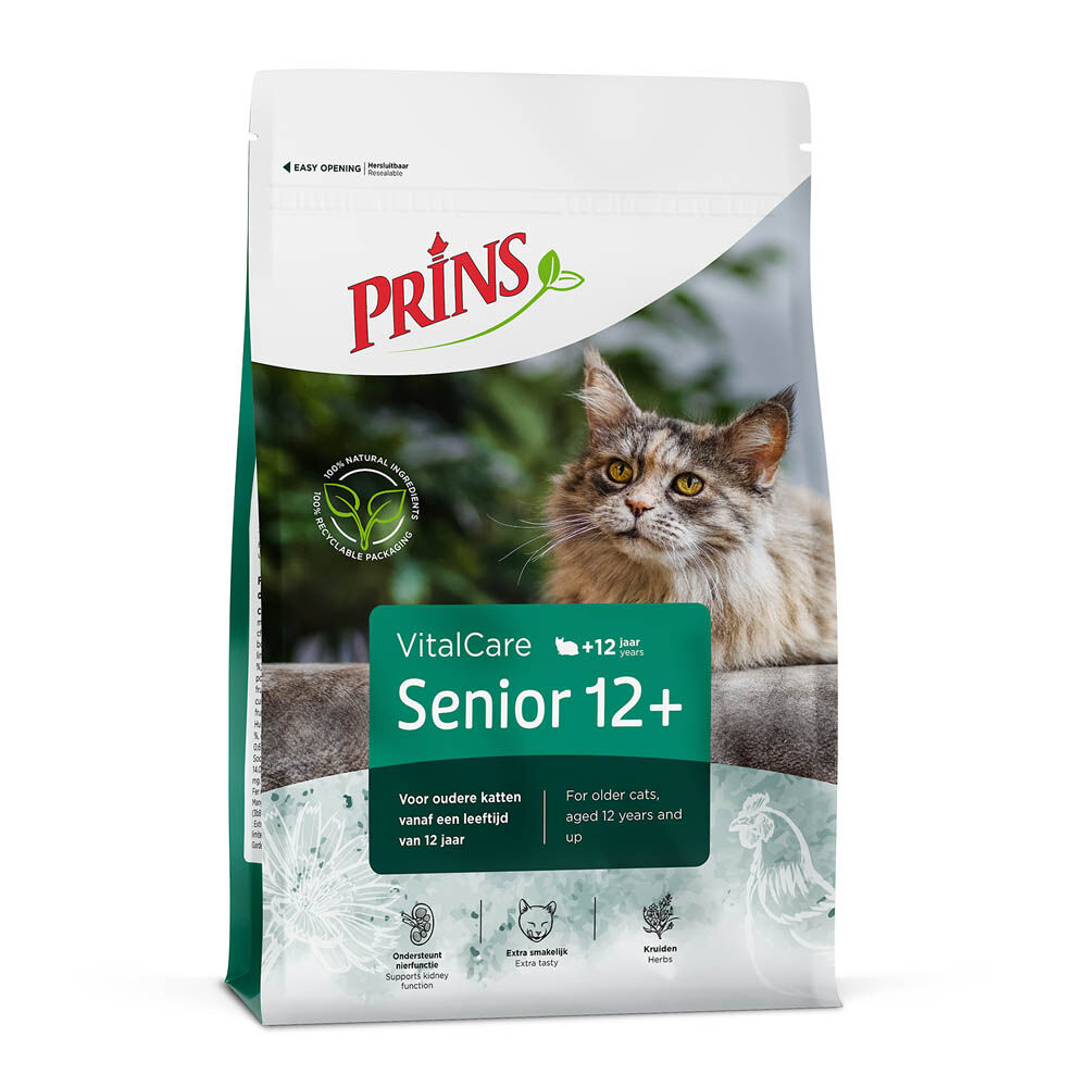 Prins VitalCare Senior 12  - Kattenvoer - 4 Kilogram - gevogelte
