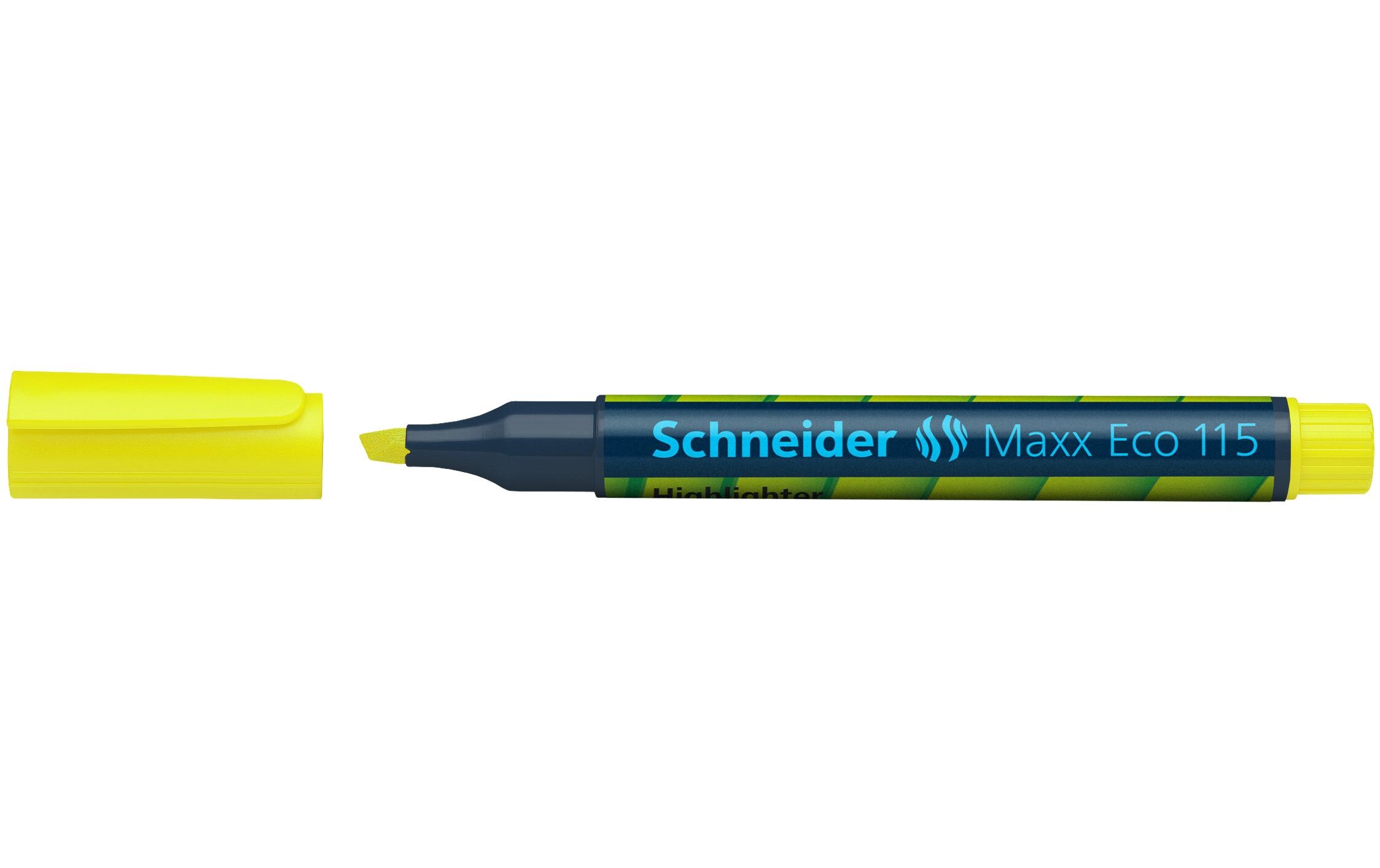 Textmarker Maxx 115 GelbNachfüllbarer Marker mit Keilspitze