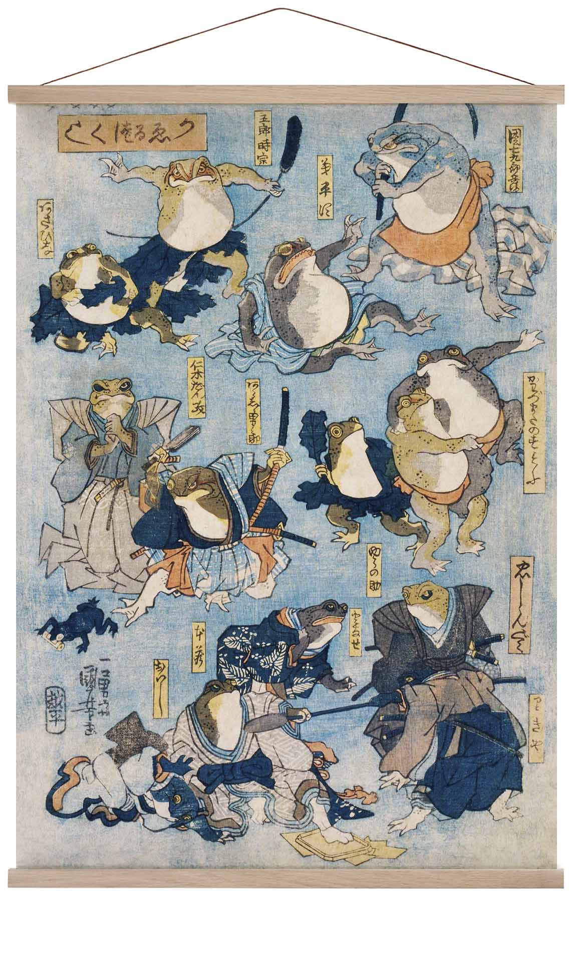 Samurai-Frösche von Utagawa Kuniyoshi