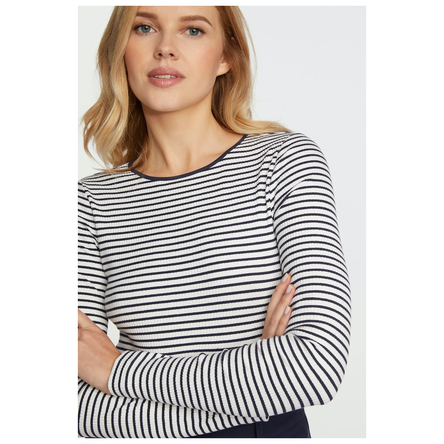 Rich & Royal Organic Rib Longsleeve Striped