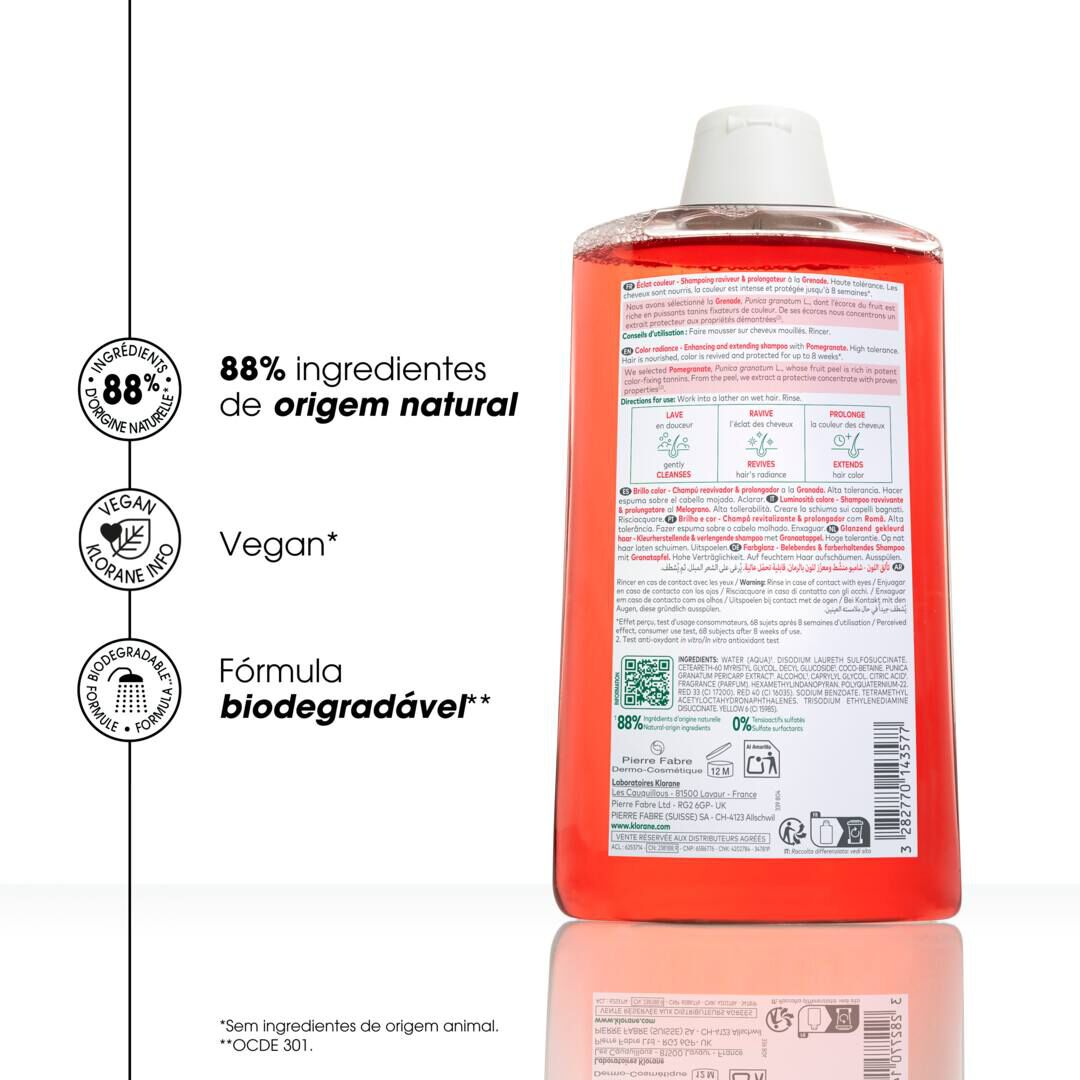 KLORANE  Champô Romã - 400ml