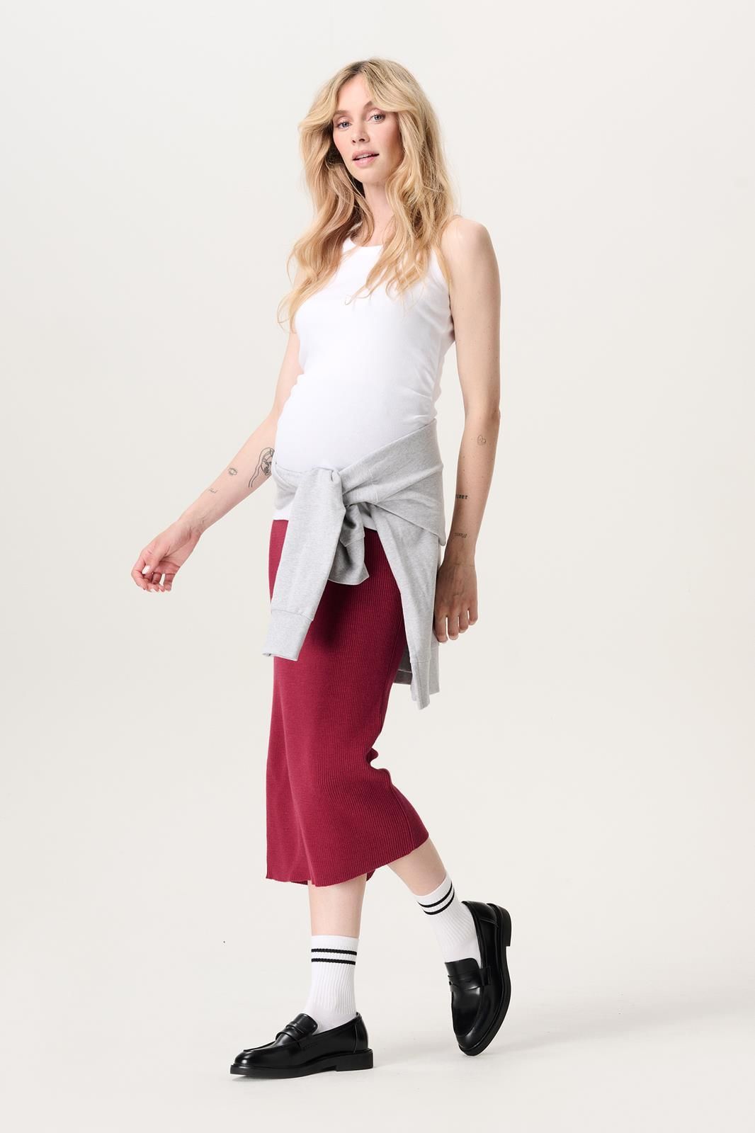 Noppies Maternity Rok over the belly - Tibetan Red