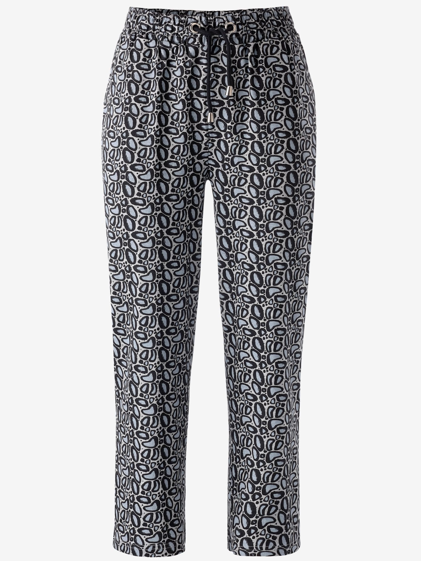 Pantalon de loisirs 7/8 ceinture élastique, coulisse et lien à nouer