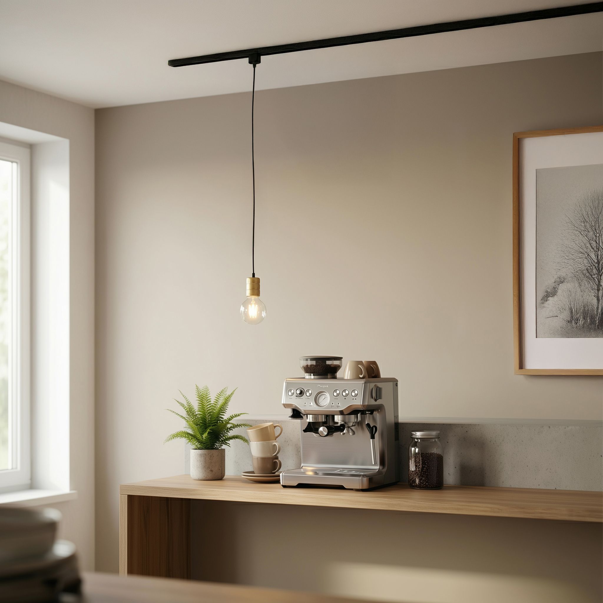 Hanglamp met rail ophanging goud - Iconic Cavalux