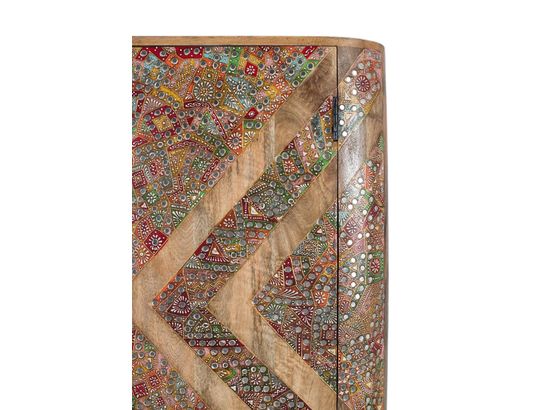 GINER Y COLOMER - Armoire en bois de manguier massif à deux portes -170x90x48