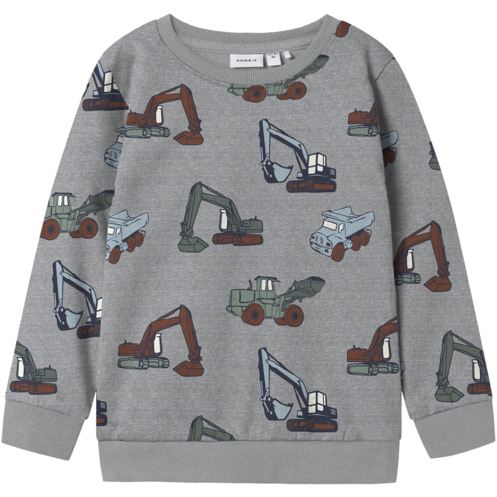 Køb Name It Grey Melange Nmmnenean Ls Swe Bru Pb