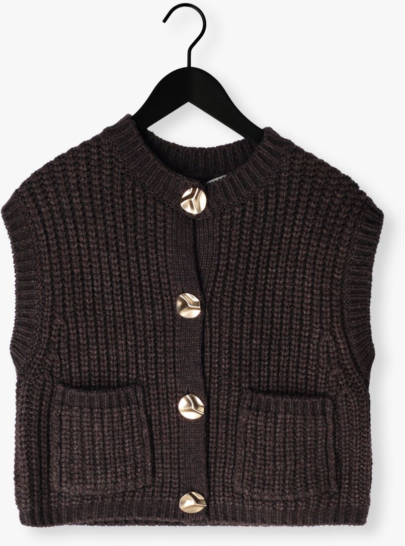 bruine second female truien/vesten ulrikke knit vest