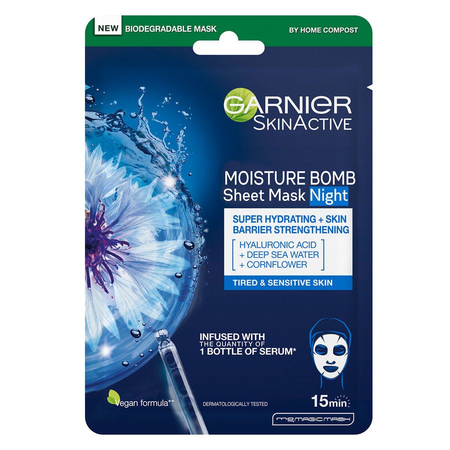 Garnier Moisture Bomb Super Hydrating & Strengthening Night Tissue Mask 28g