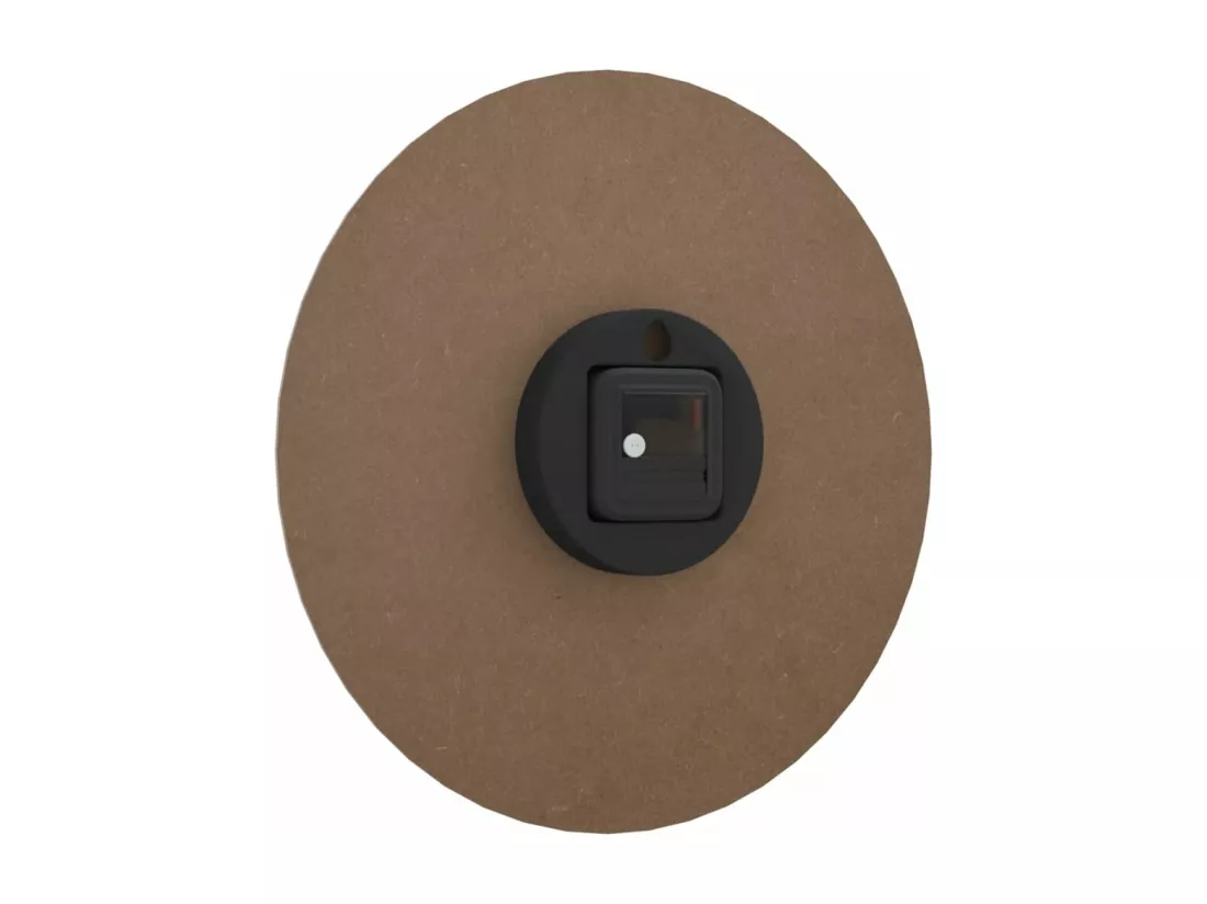 Horloge murale jaune et noir Ø30 cm bois d'ingénierie