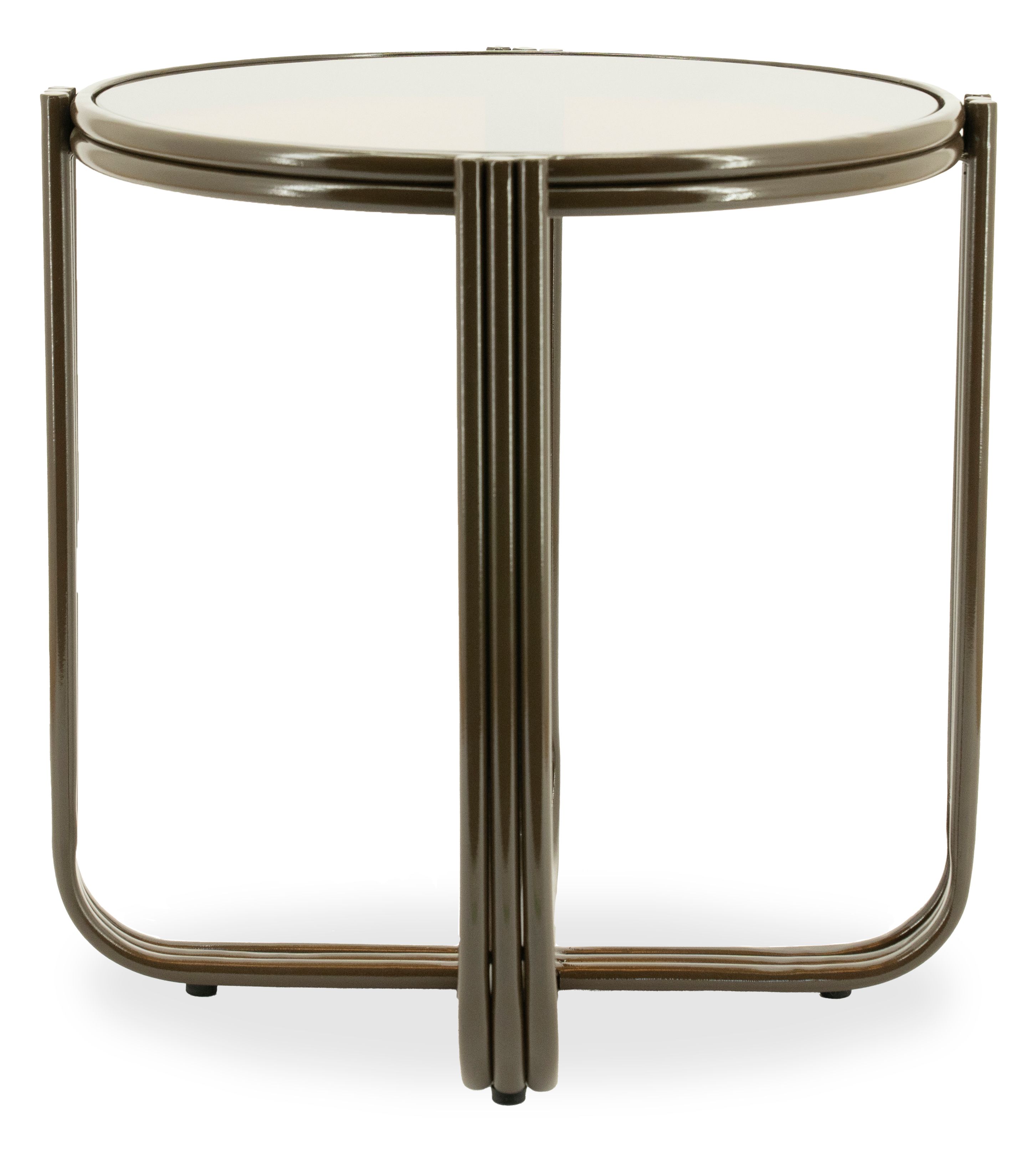 Bijzettafel Bruin 250291 Groovy ⌀42.5  x H42.5 cm