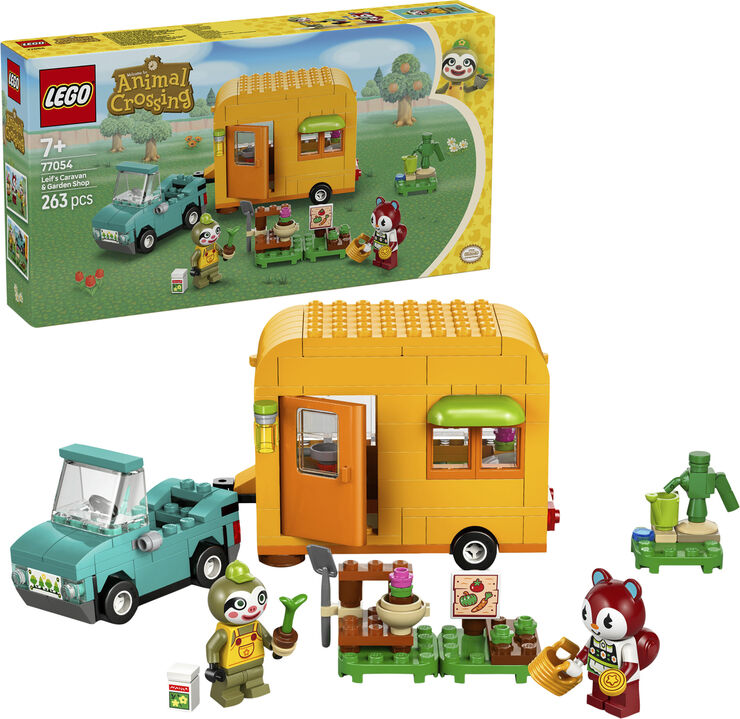 Lego Leif med campingvogn og havebutik 77054