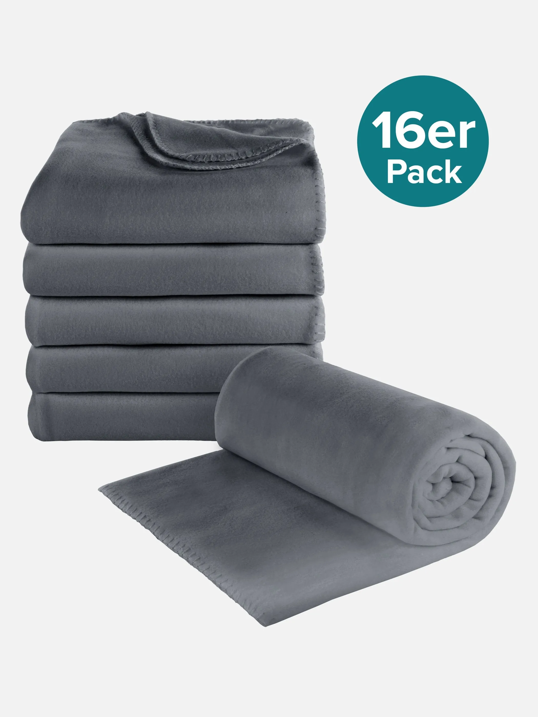16er Pack Fleecedecke 130x170cm