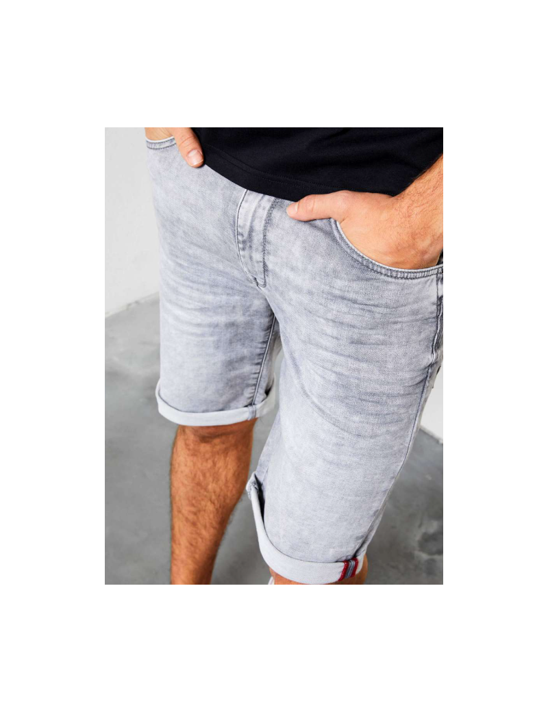 PETROL IND SHORT SLIM FIT JOGG JEAN GRIS CLAIR