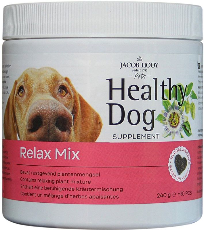 Jacob Hooy - Pets Healthy Dog Relax Mix - Dierensupplement - 80 Stuks