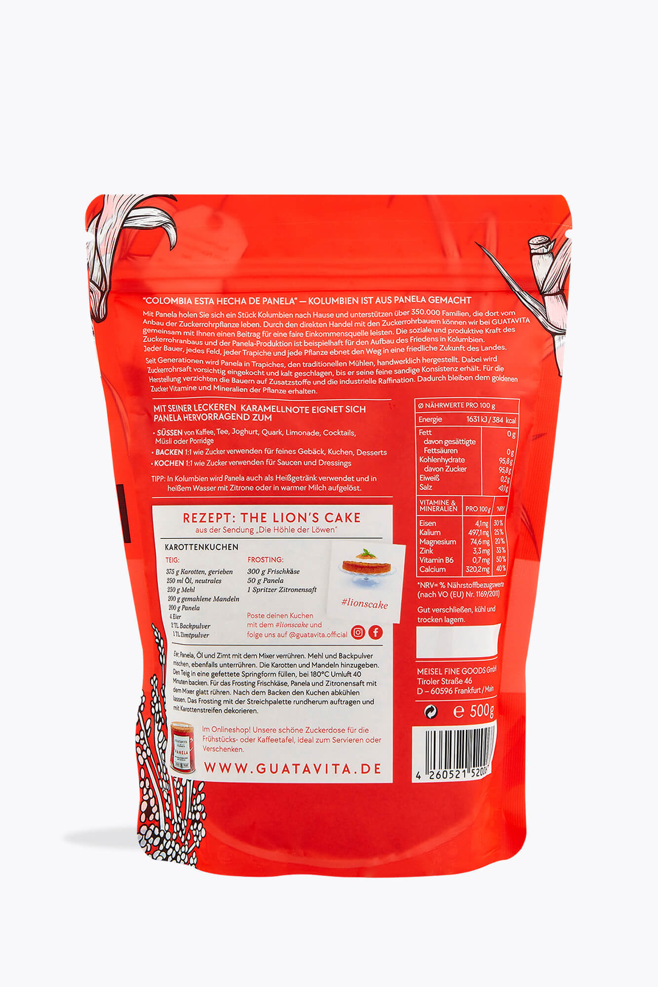 GUATAVITA de COLOMBIA Panela Bio 500g