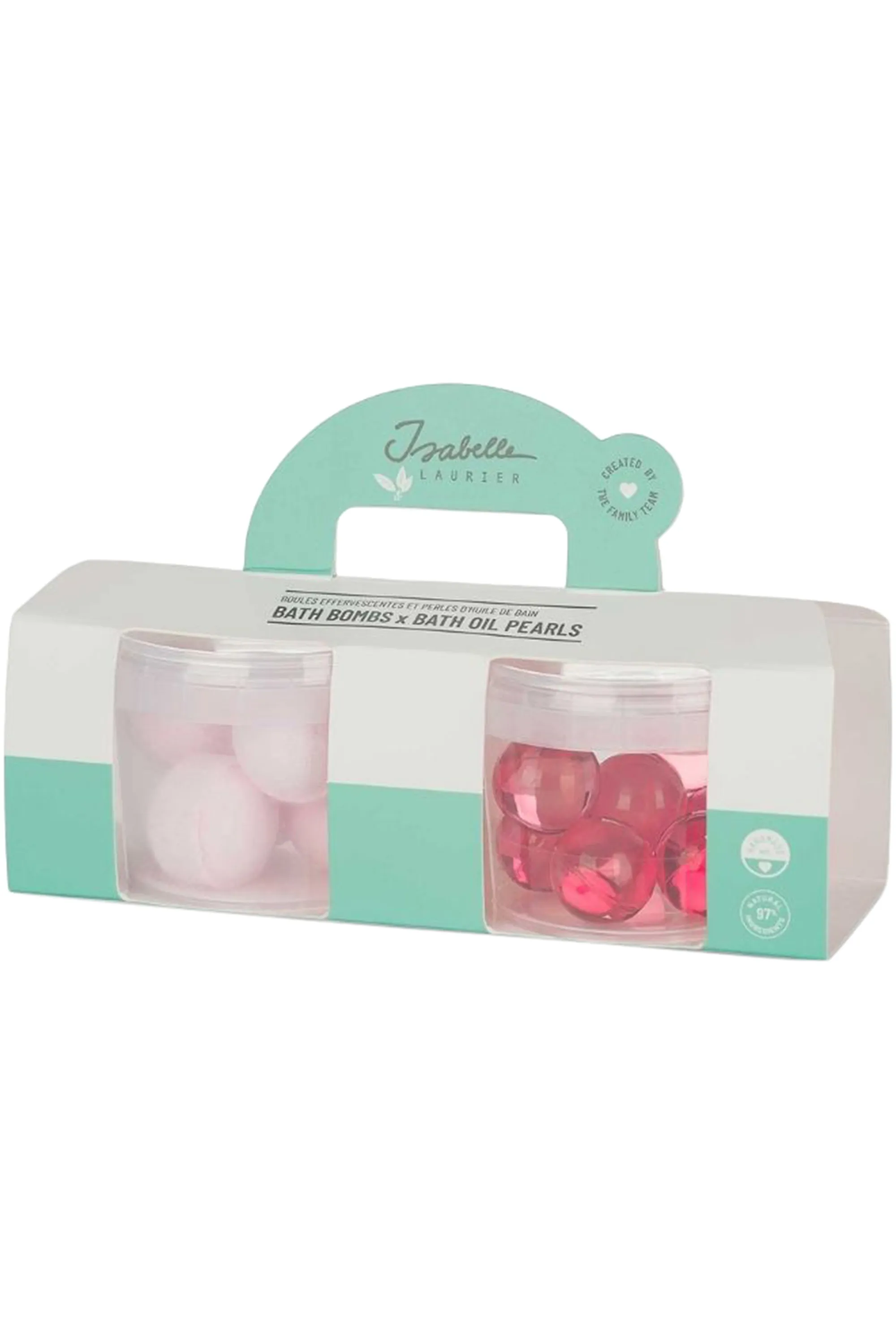 Isabelle Laurier Coffret pour le bain avec 5 billes effervescentes et 8 perles d’huile de bain-72 g