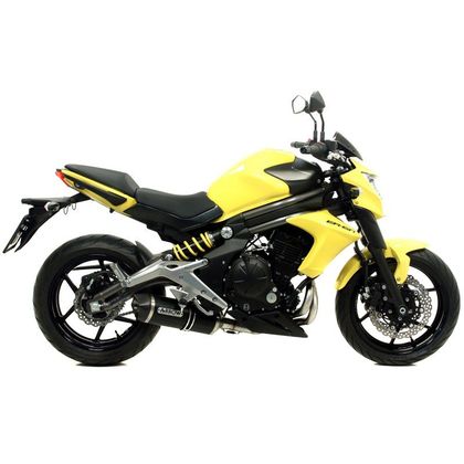 Silencieux Arrow Alu dark race-tech embout carbone - Noir
