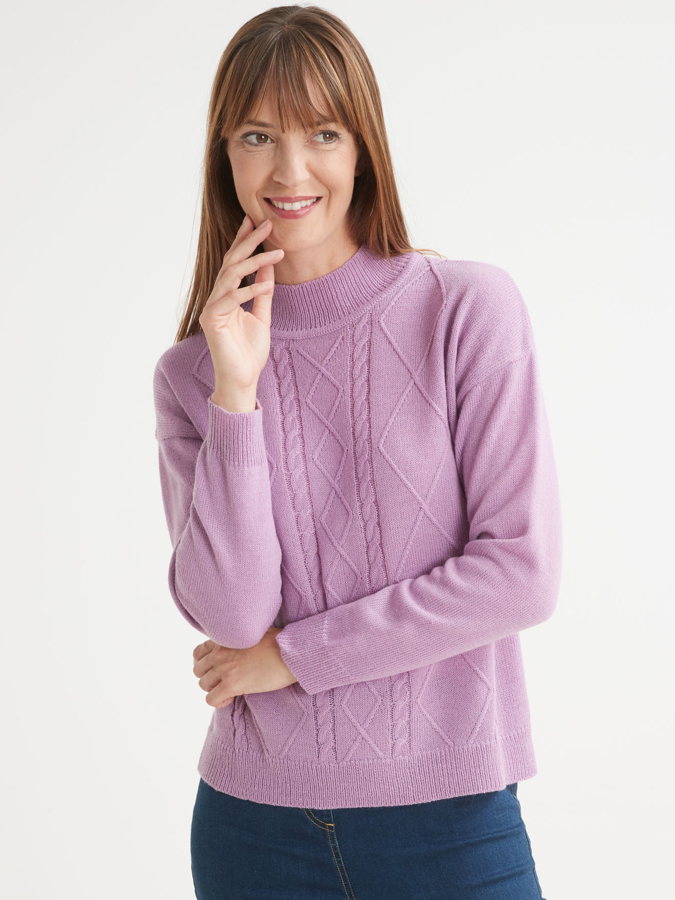Pull col montant torsadé 30% laine