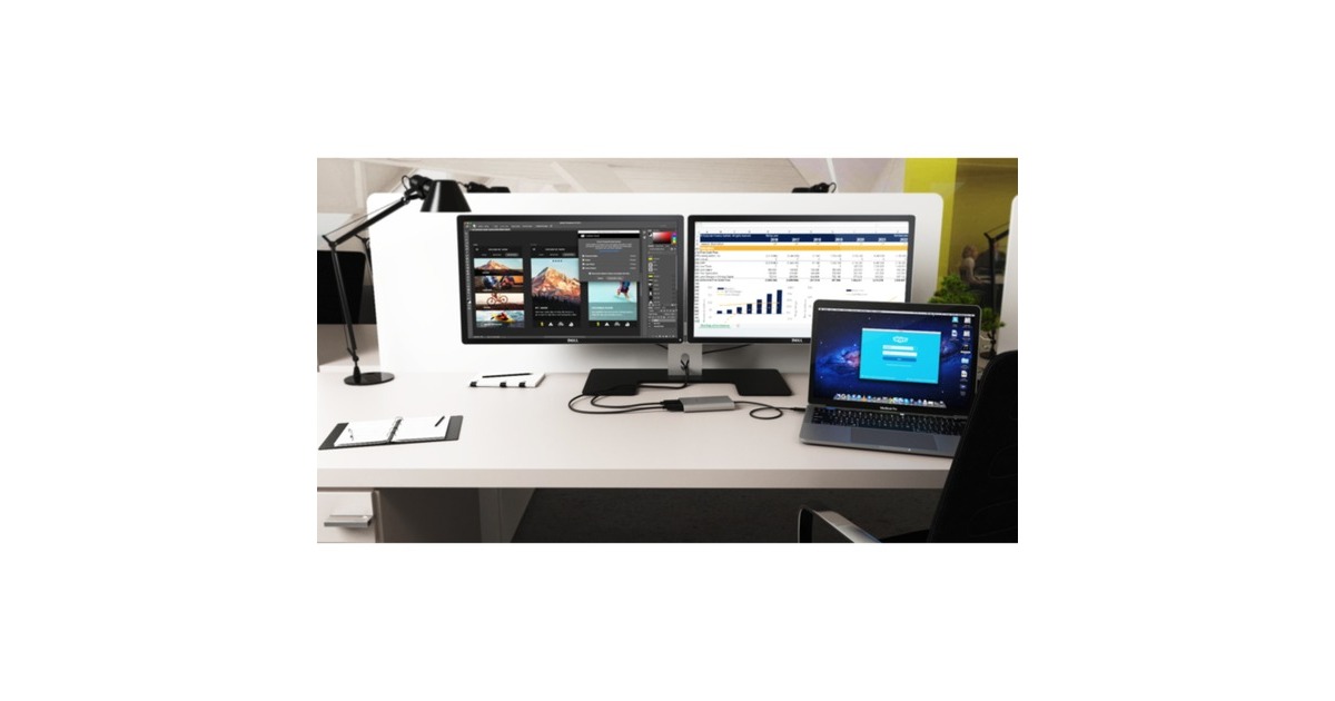 i-tecThunderbolt 3 > Dual DisplayPort adapter  (Zwart, 0,27 meter)