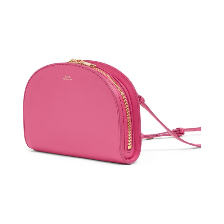 A.P.C. Clutch Demi-Lune Cuir Lisse | Rose fuschia