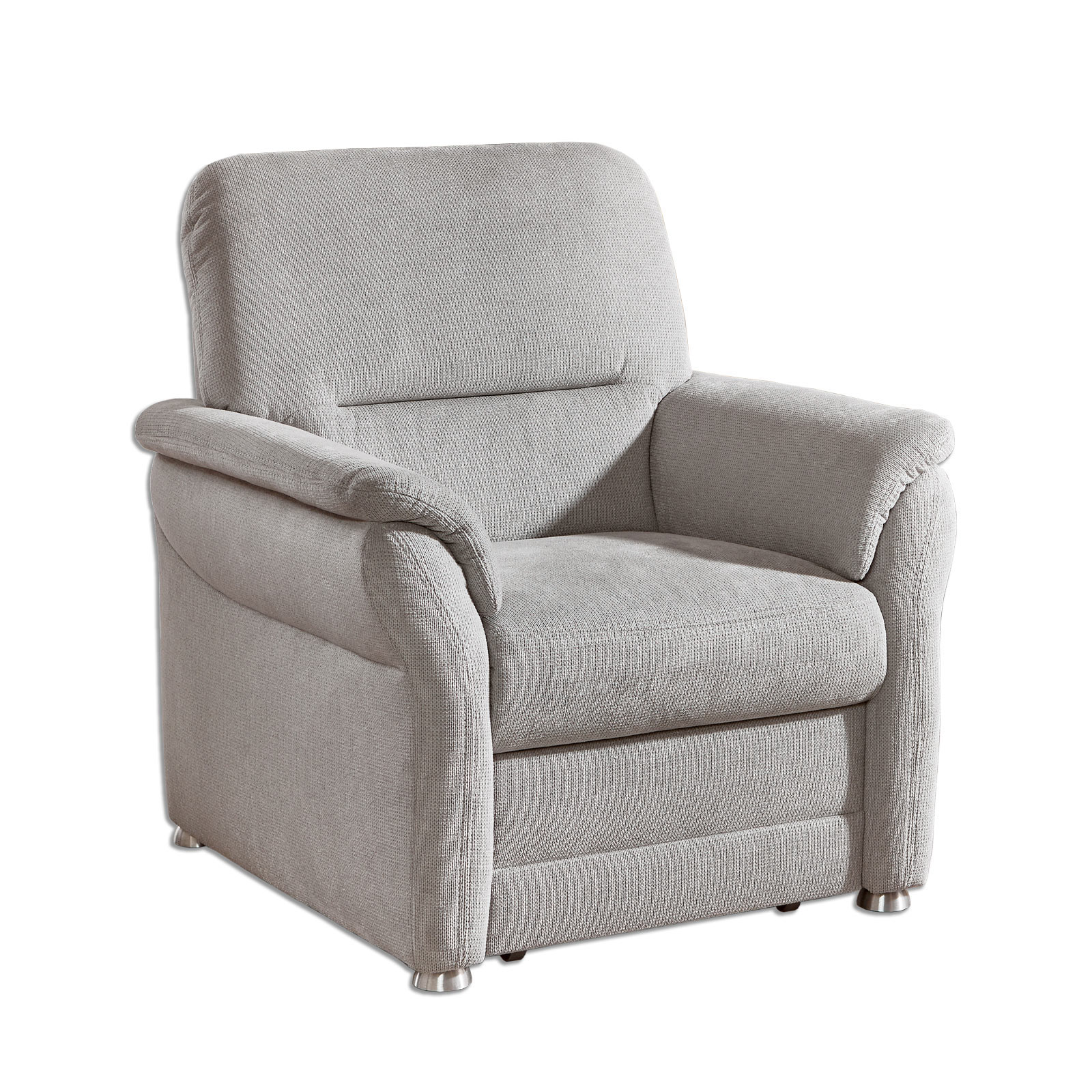polsterpower Sessel - silber - Microchenille