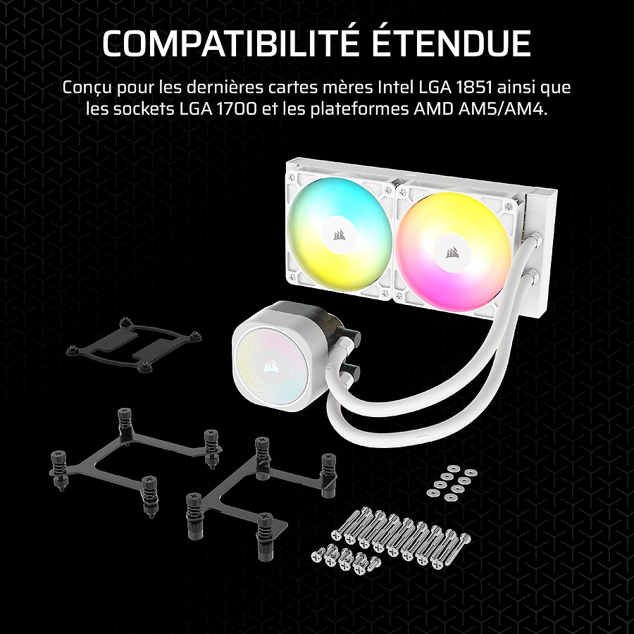 Corsair Nautilus 240 RS ARGB - Blanc