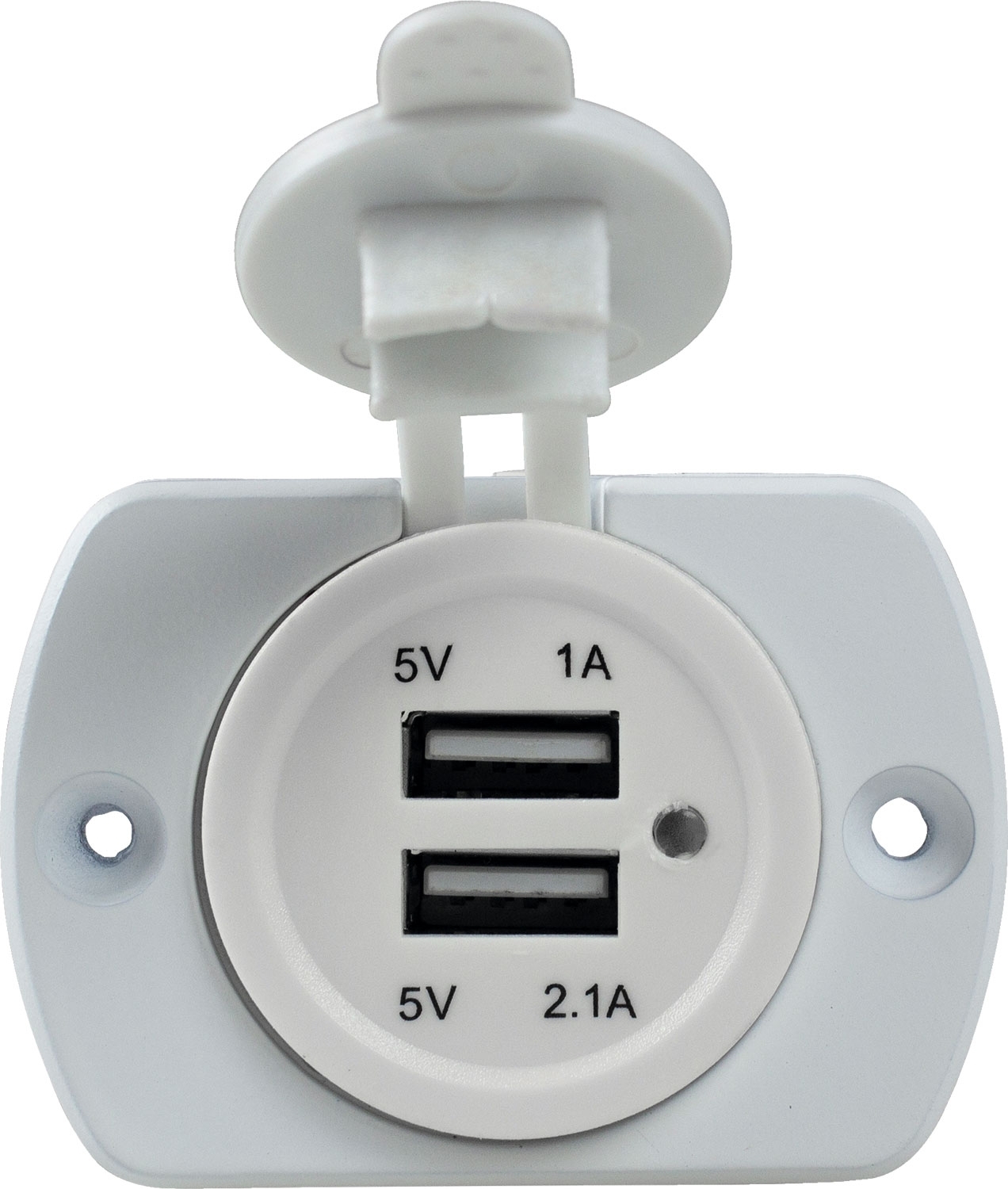 USB Einbau-Dose 2-fach weiß