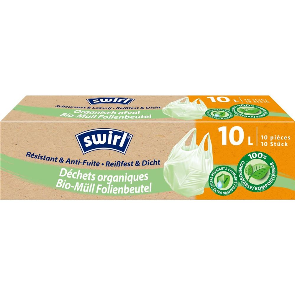 Swirl Bio-Müll Folienbeutel<br>10 Stück, 10l, Bio