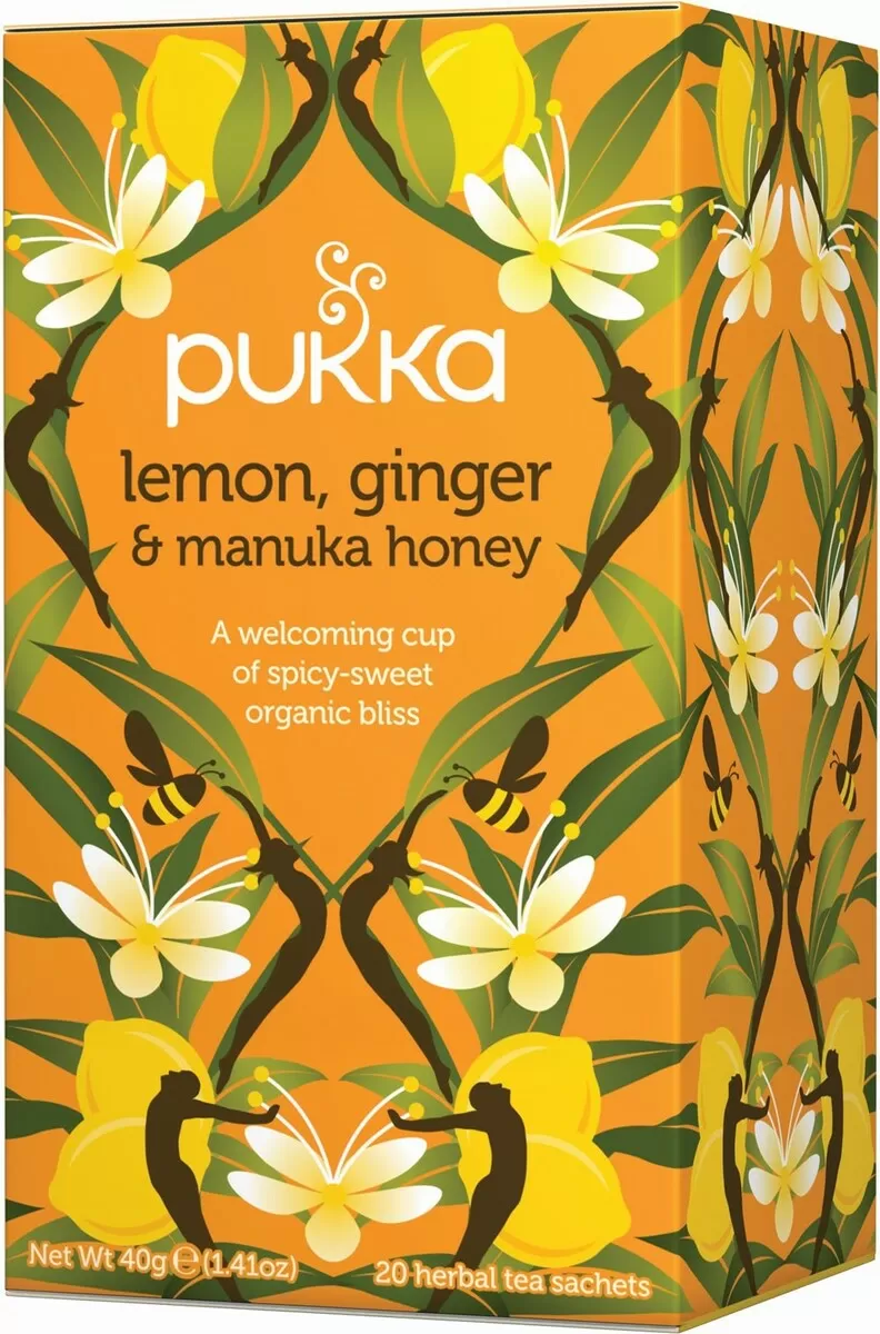 Pukka Lemon, Ginger & Manuka Honey te Ø - 20 breve