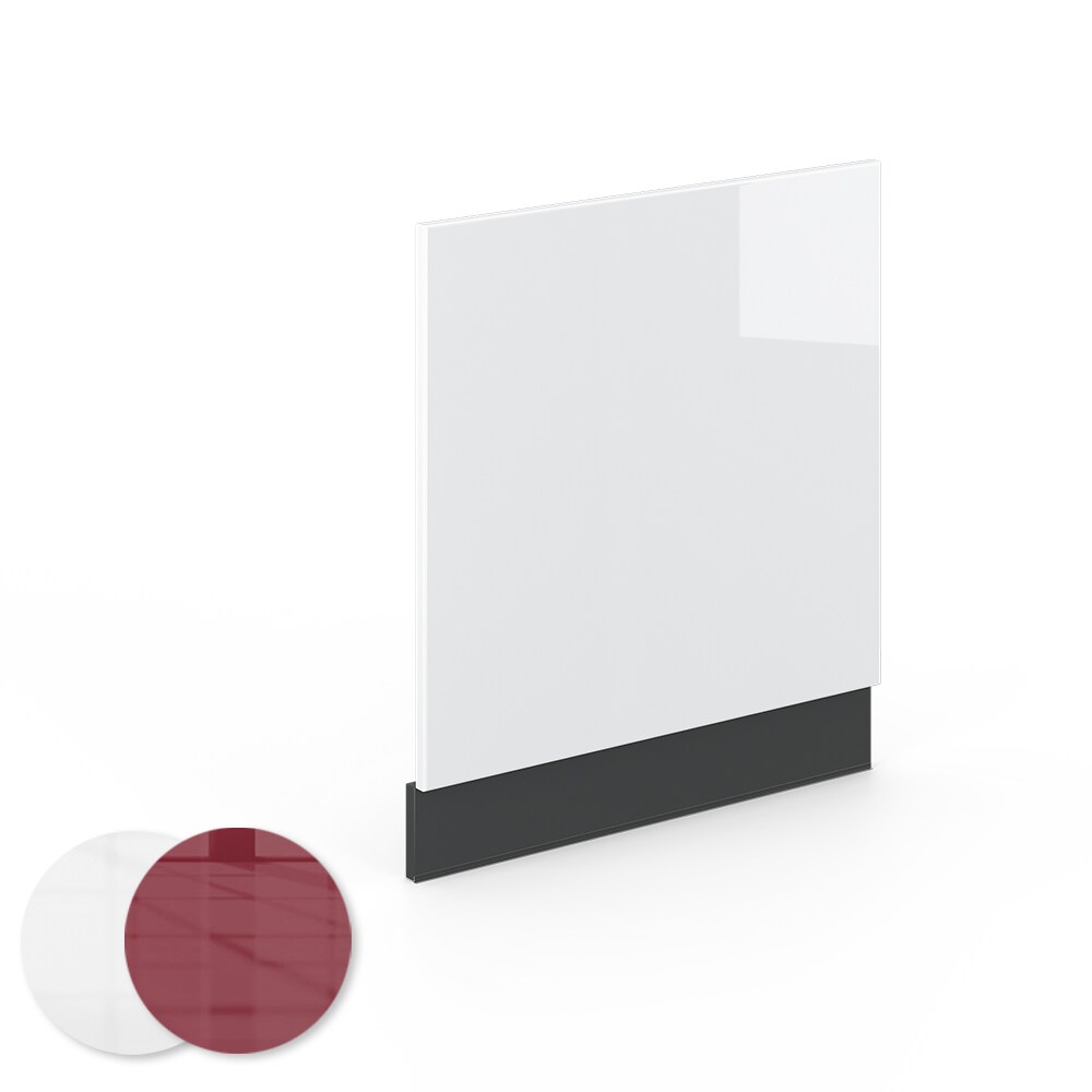 VICCO Geschirrspülerfront 60 cm Weiß Hochglanz Küchenschrank Blende Küchenzeile Fame-Line