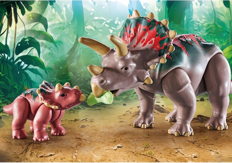 Playmobil - Triceratops-familiefiguur - Archeologie - Multicolor - Kunststof