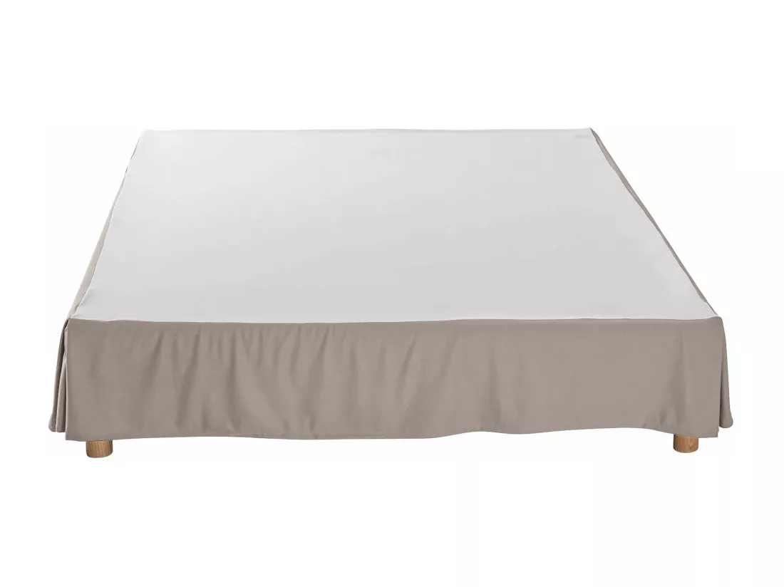 Cache-sommier intégral taupe 90x190