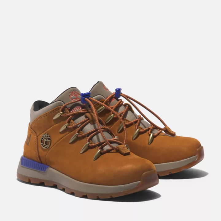 Bota de caminhada Sprint Trekker para crianças na cor marrom.