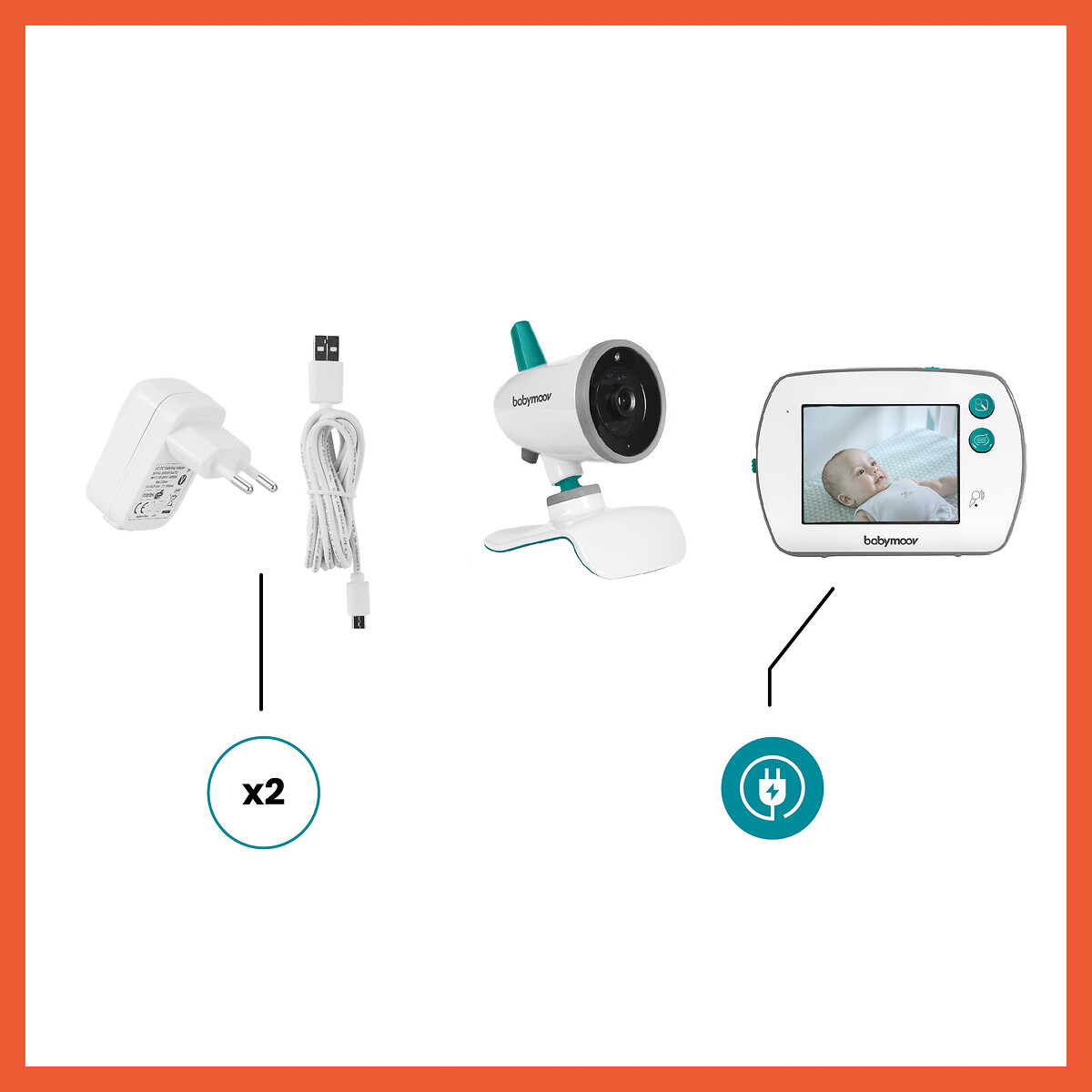 BABYMOOV<br>Vídeo de monitoramento de bebê que você sente