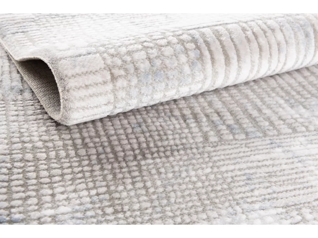 Tapis 125x125 gris Davos Flawless
