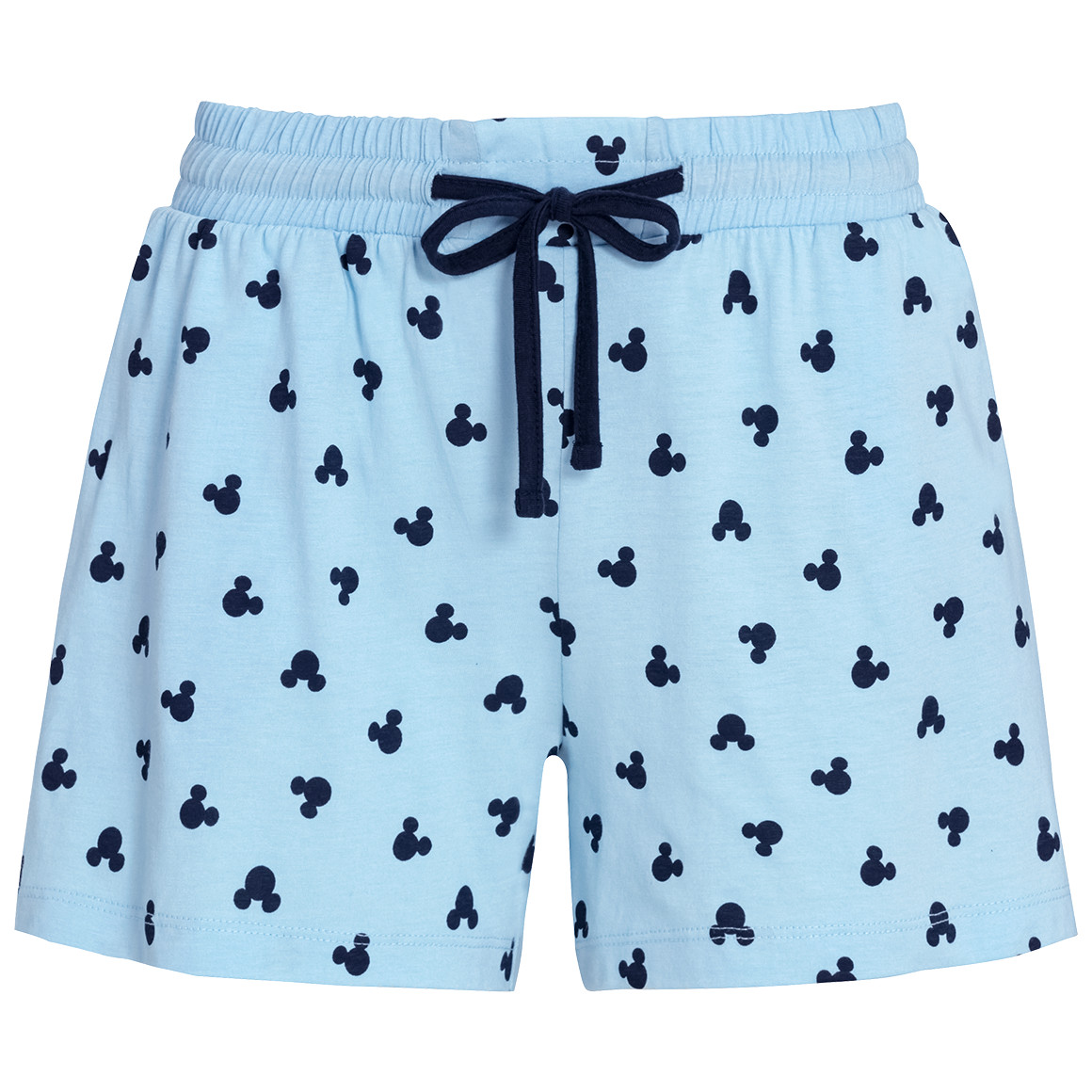 Gina Benotti Micky Maus Schlafshorts mit Allover-Print hellblau